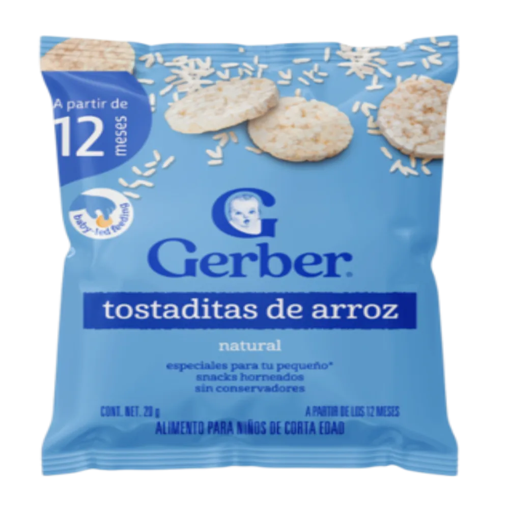 TOSTADITAS DE ARROZ NATURAL GERBER 20 GRAMOS