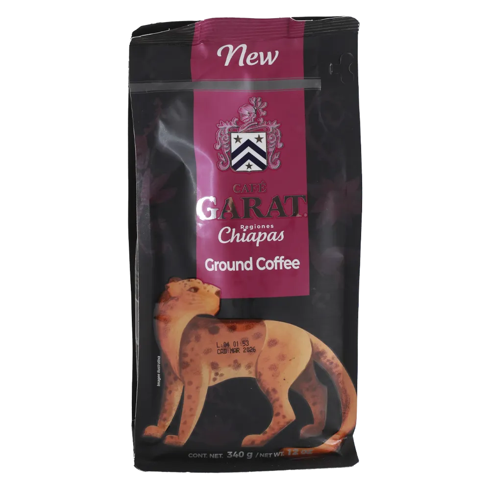 CAFE TOSTADO Y MOLIDO CHIAPAS GARAT 340 GRAMOS