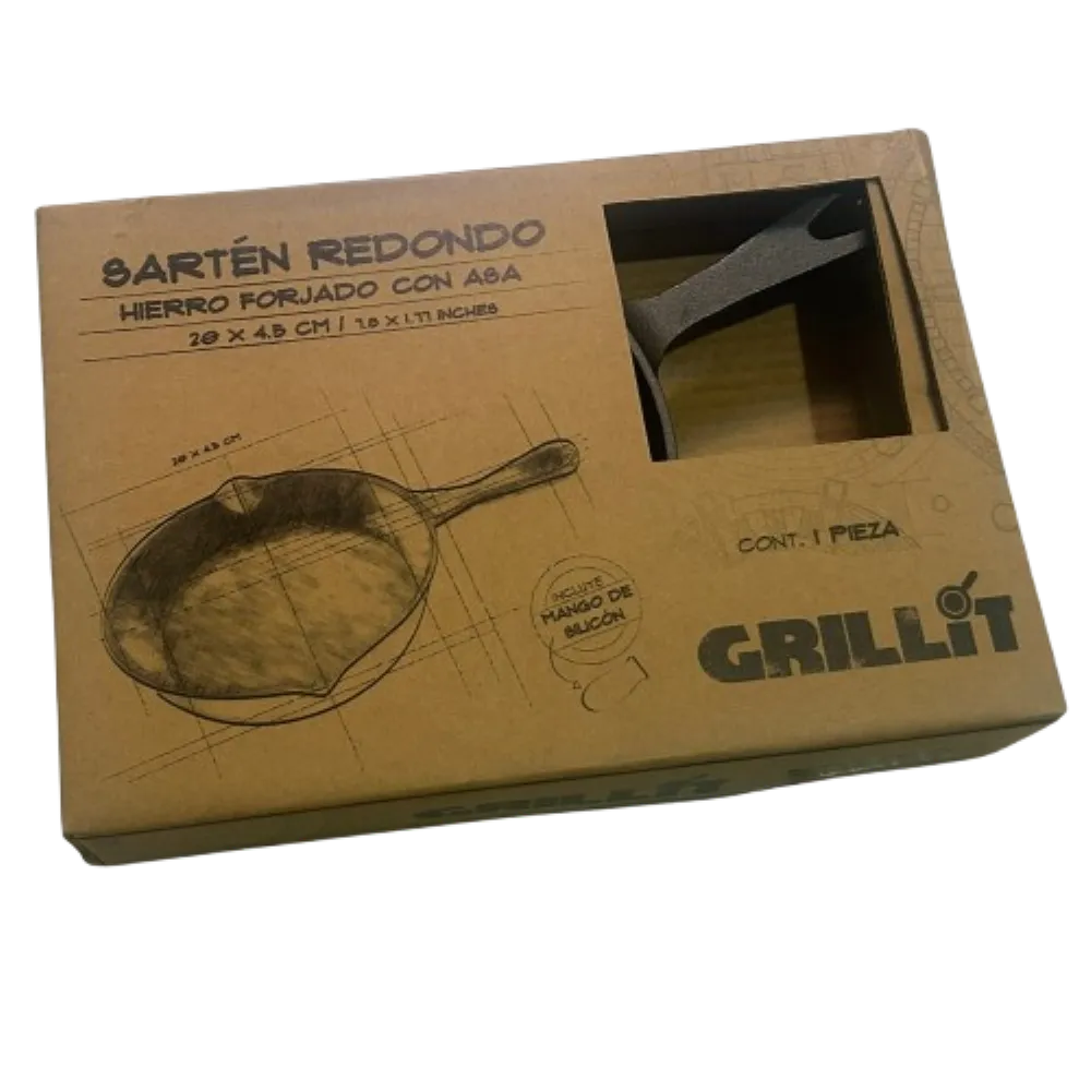 SARTEN DE HIERRO CON ASA 20 CM GRILL IT 1 PIEZA