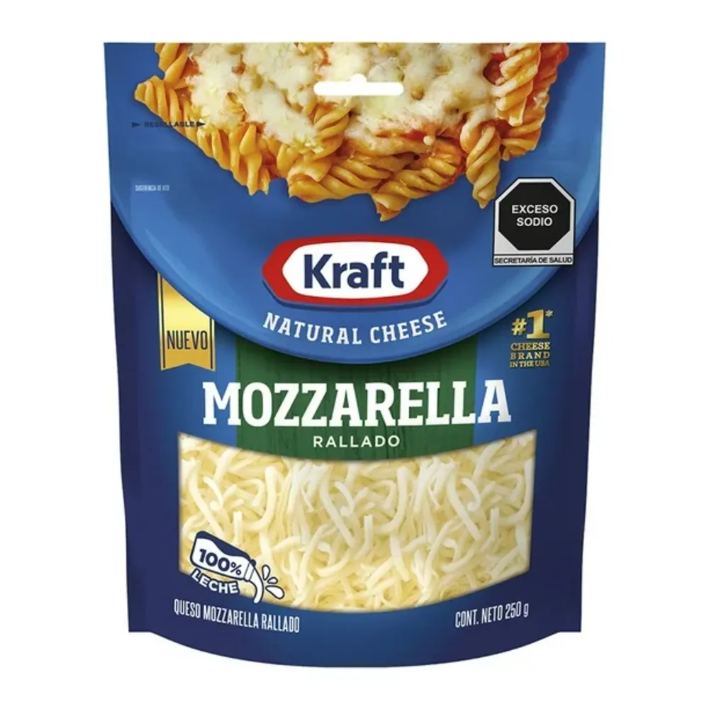 QUESO MOZZARELLA RALLADO KRAFT 250 GRAMOS