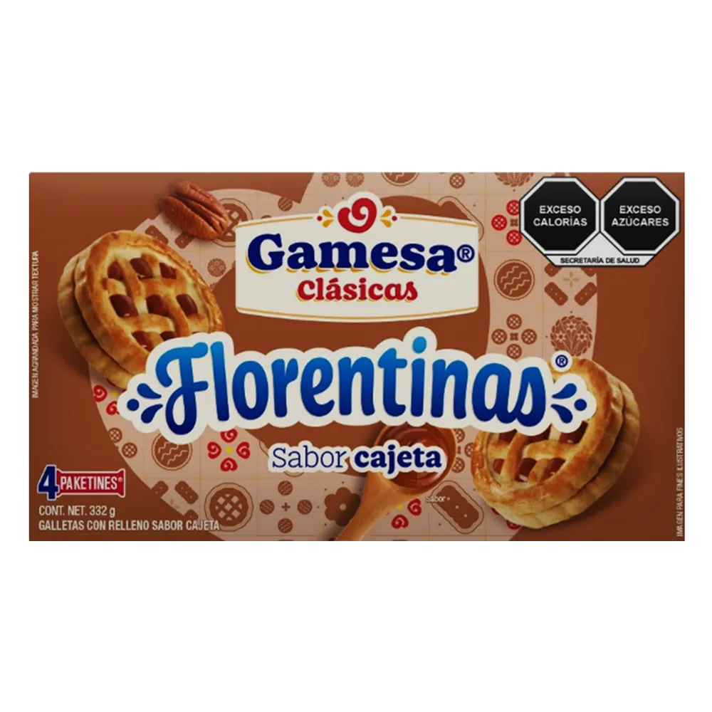 GALLETAS FLORENTINAS CAJETA CAJETA GAMESA 332 GRAMOS