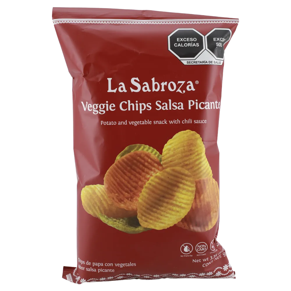VEGGIE CHIPS SALSA PICANTE LA SABROZA 95 GRAMOS
