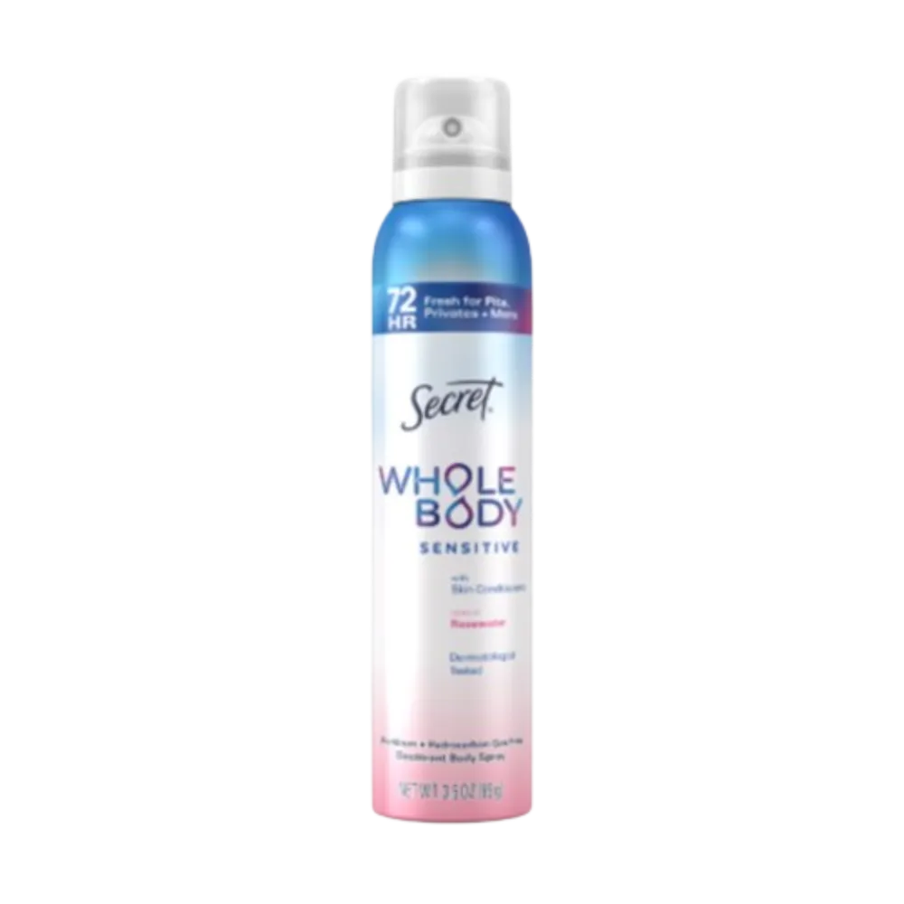 DESODORANTE EN AEROSOL ALL BODY ROSEWATER SECRET 150 MILILI