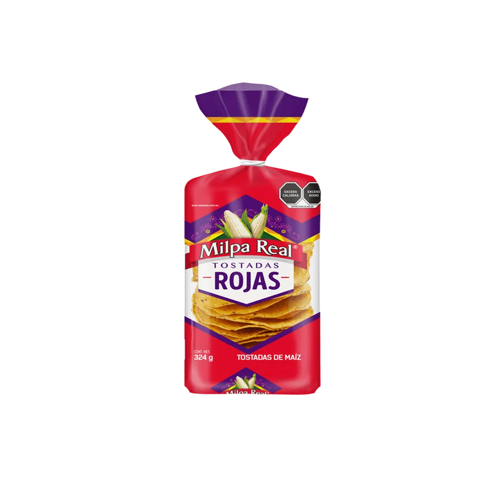 TOSTADA ONDULADA ROJA MILPA REAL 360 GRAMOS