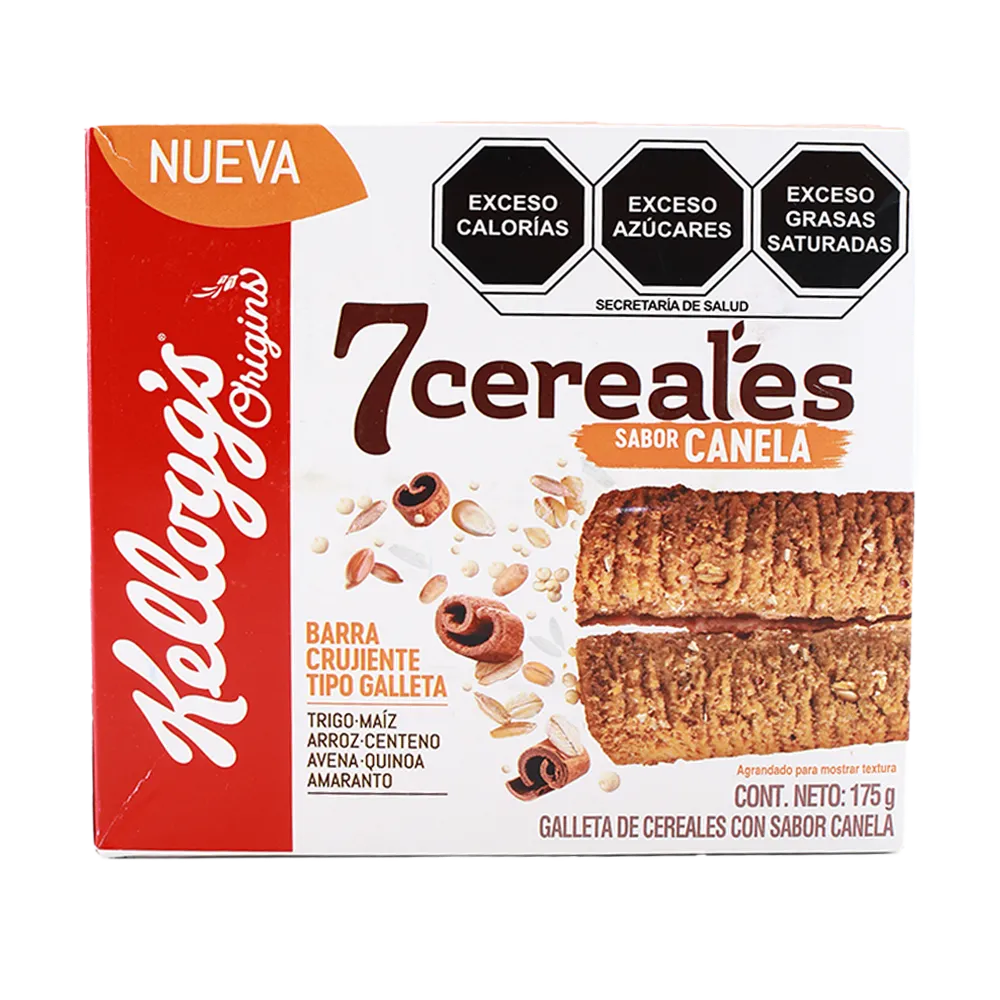 BARRA KELLOGGS 7 CEREALES CANELA CANELA KELLOGGS 175 GRAMOS