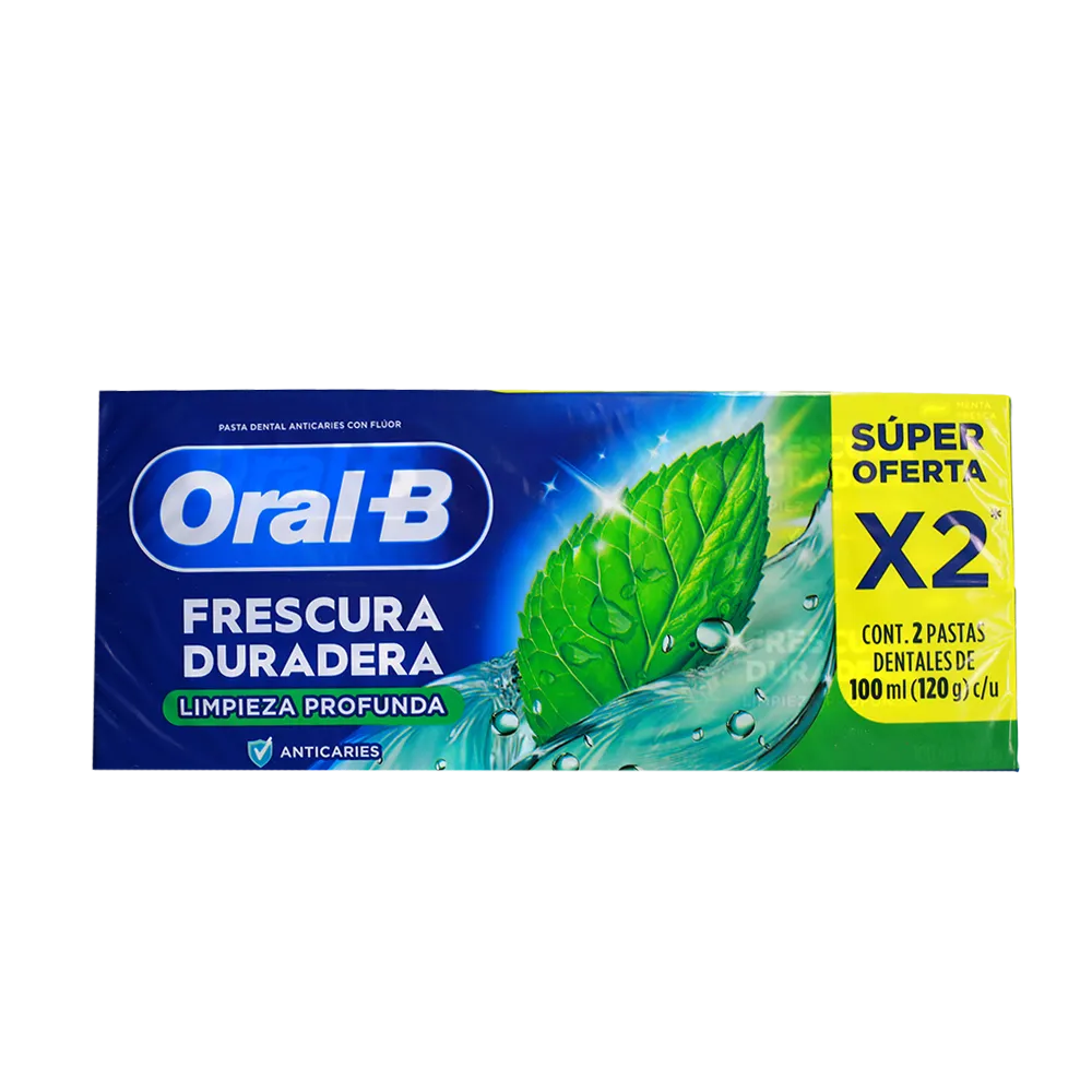 CREMA DENTAL 2 PACK FRESCURA DURADERA ORAL B 100 MILIGR