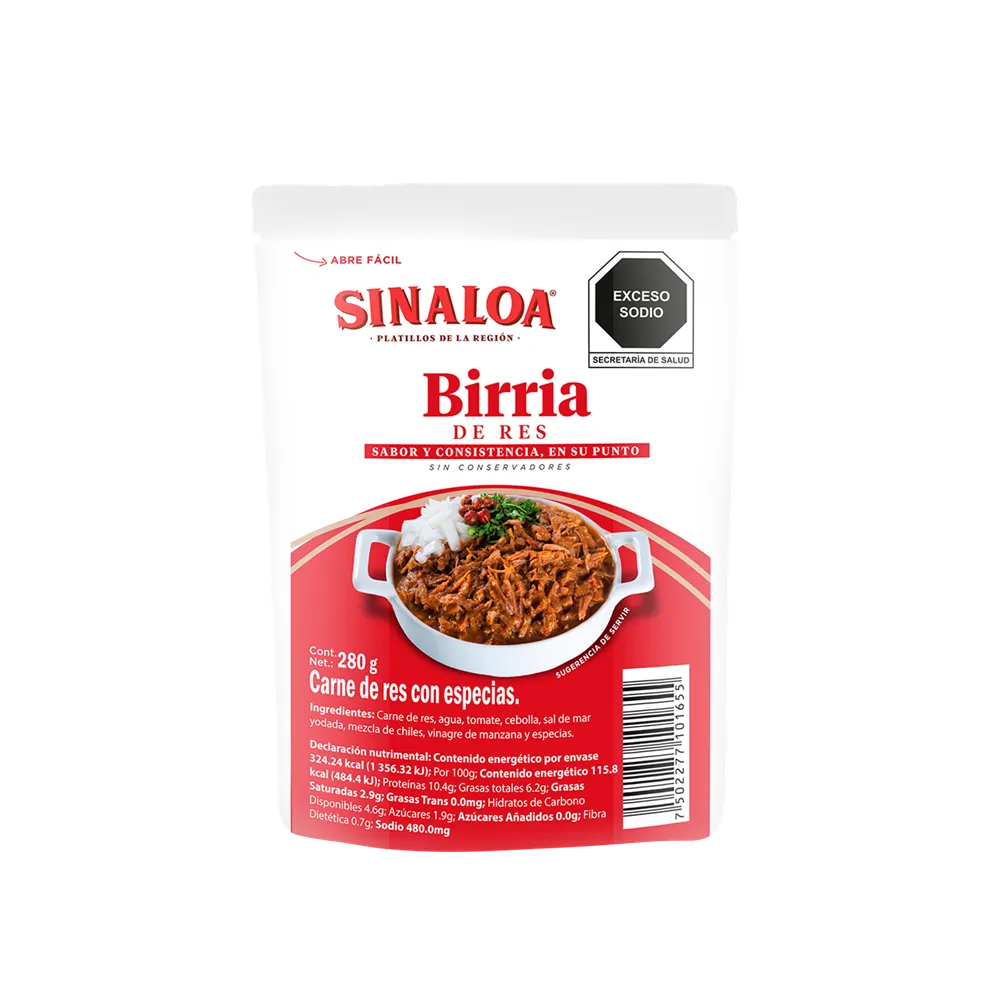 BIRRIA DE RES SINALOA 280 GRAMOS