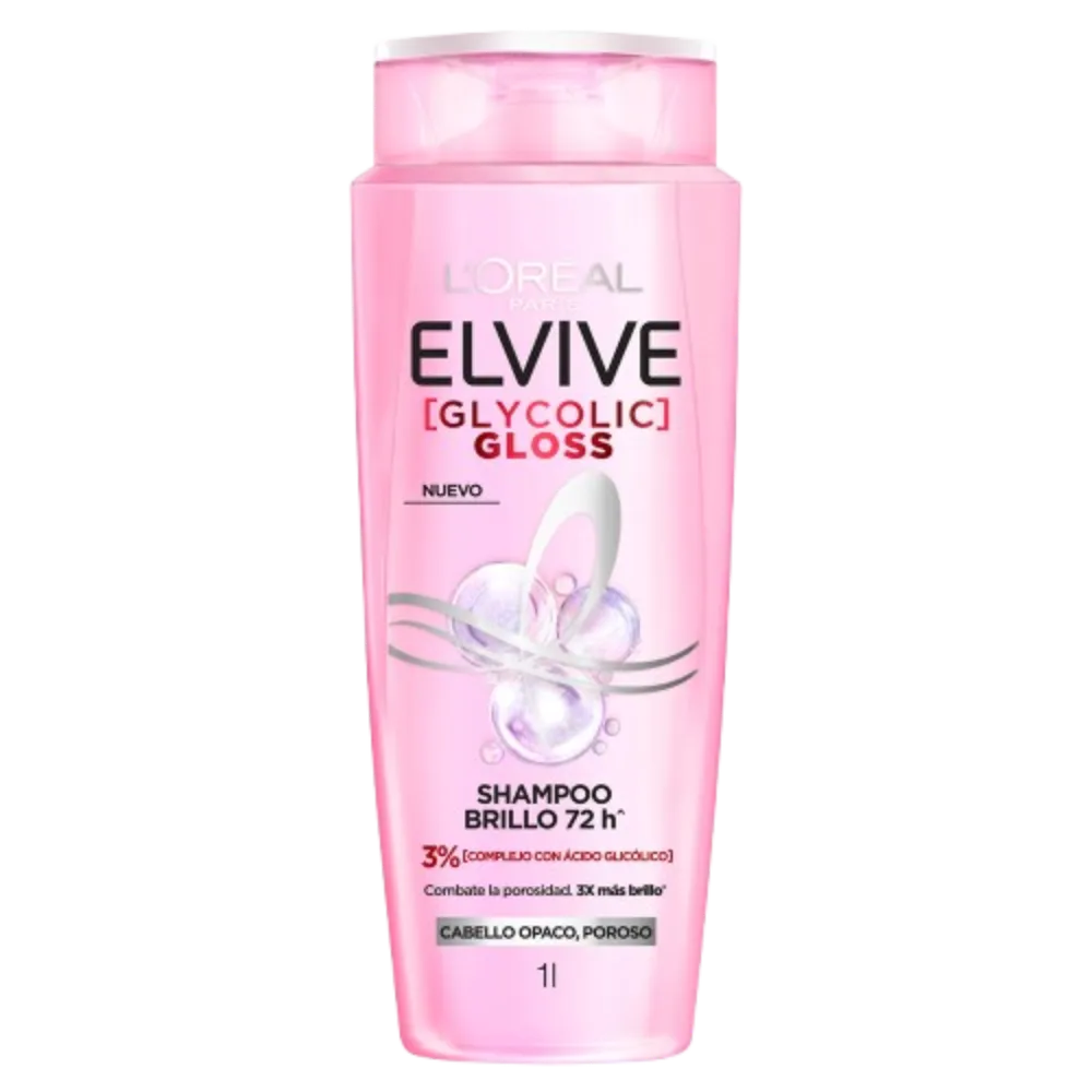 SHAMPOO GLYCOLIC GLOSS ELVIVE 1 LITRO