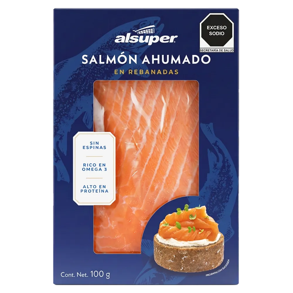 SALMON AHUMADO ALSUPER 100 GRAMOS