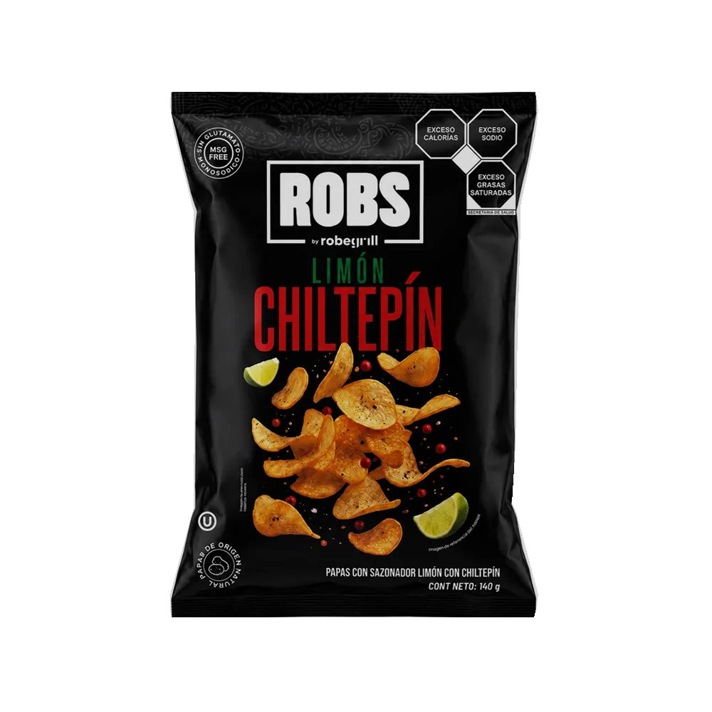 PAPA ARTESANAL LIMON CHILTEPIN ROBS 140 GRAMOS