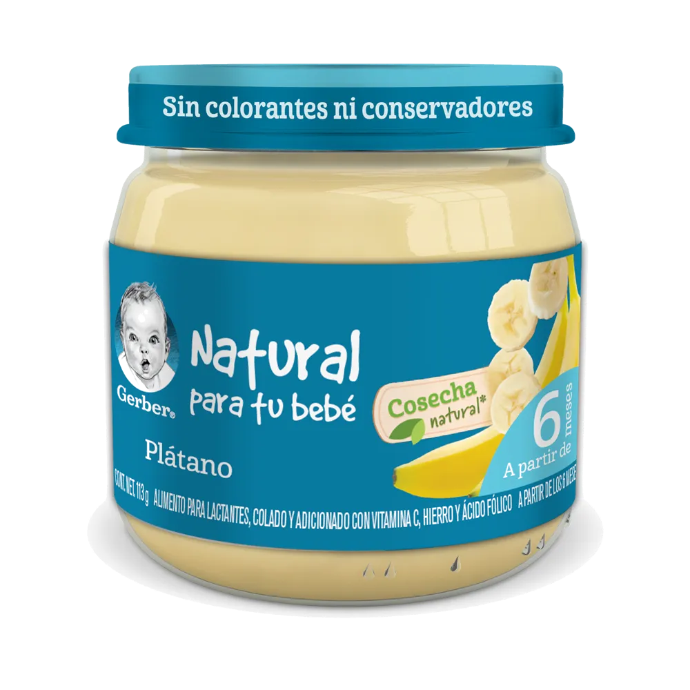 Papilla Gerber Cosecha Natural Etapa 2 Plátano 113g