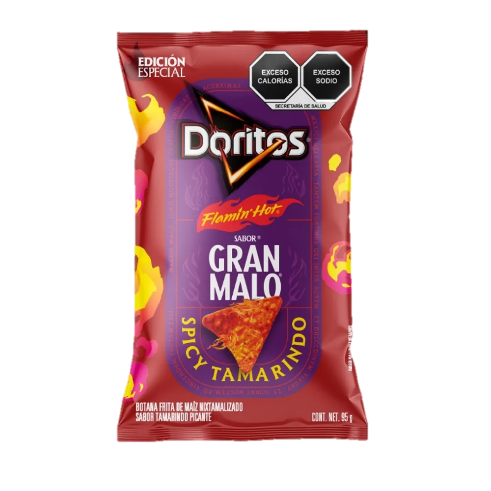 DORITOS GRAN MALO FLAMIN HOT SABRITAS 95 GRAMOS