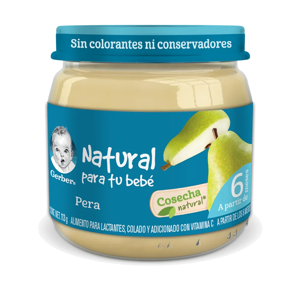 Papilla Gerber Cosecha Natural Etapa 2 Pera 113g