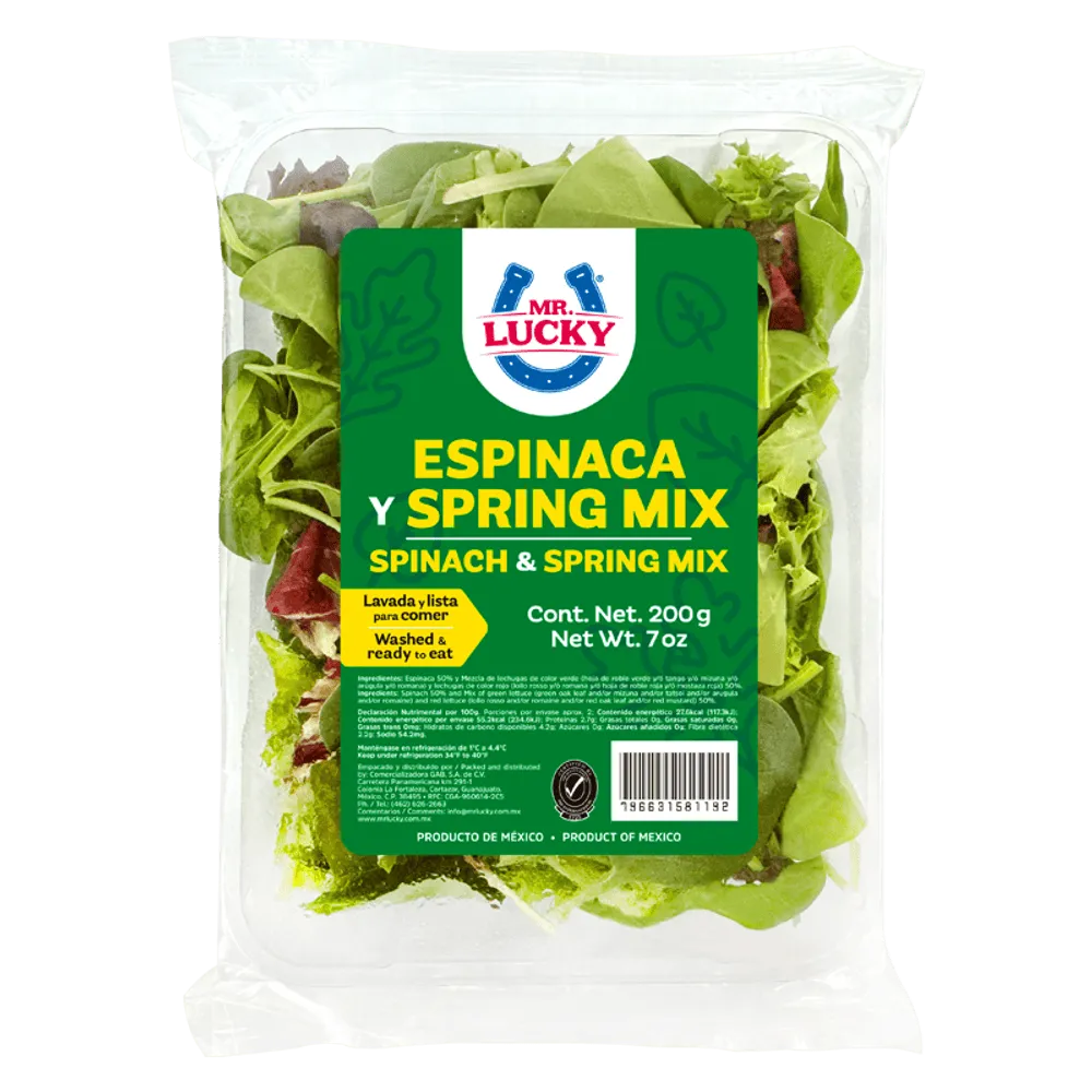 ESPINACA SPRING MIX MR LUCKY 1 PIEZA