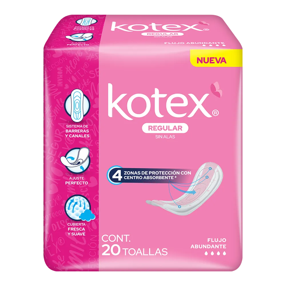 Toalla sin alas Kotex 20 Pza