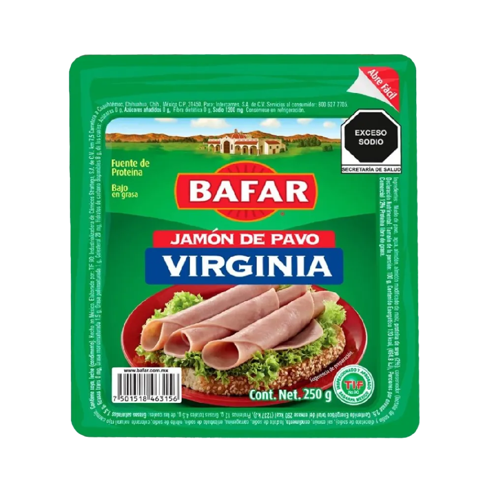 Jamon Virginia Bafar 250 Gr