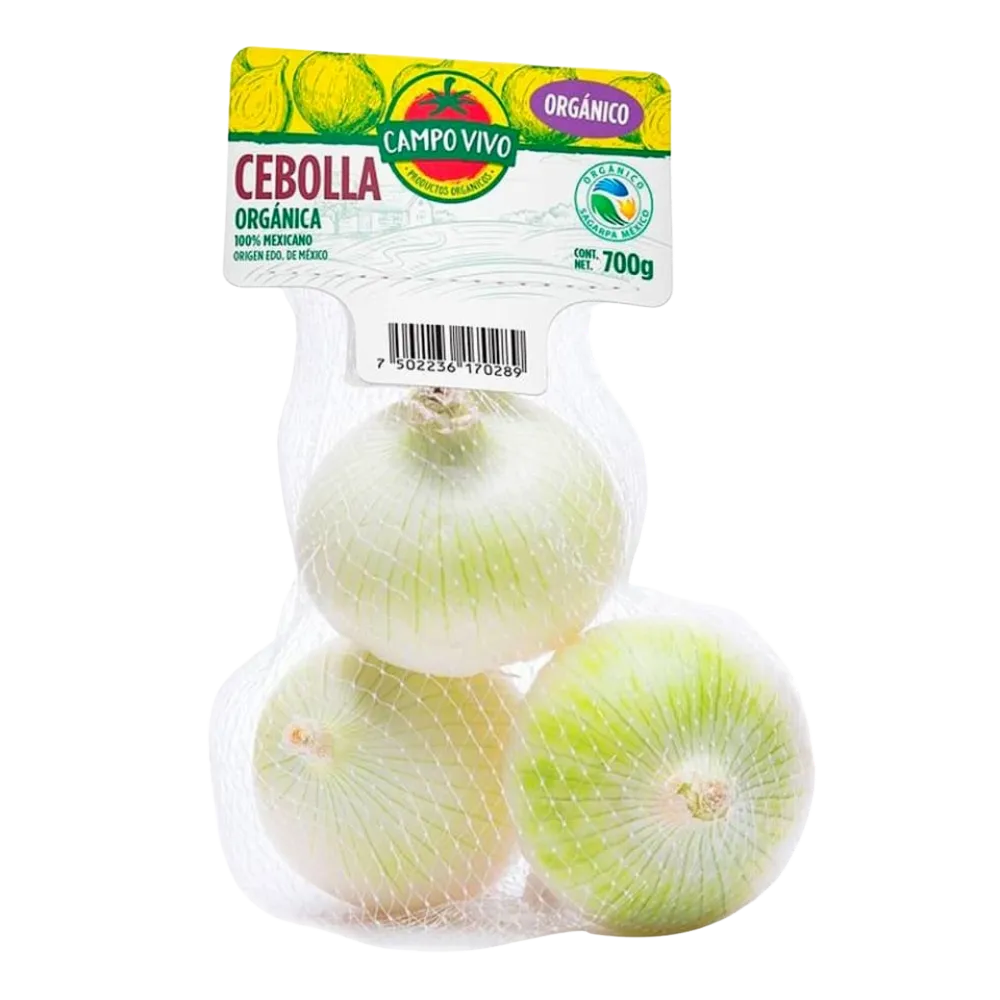 Cebolla Blanca Orgánica Campo Vivo Pza