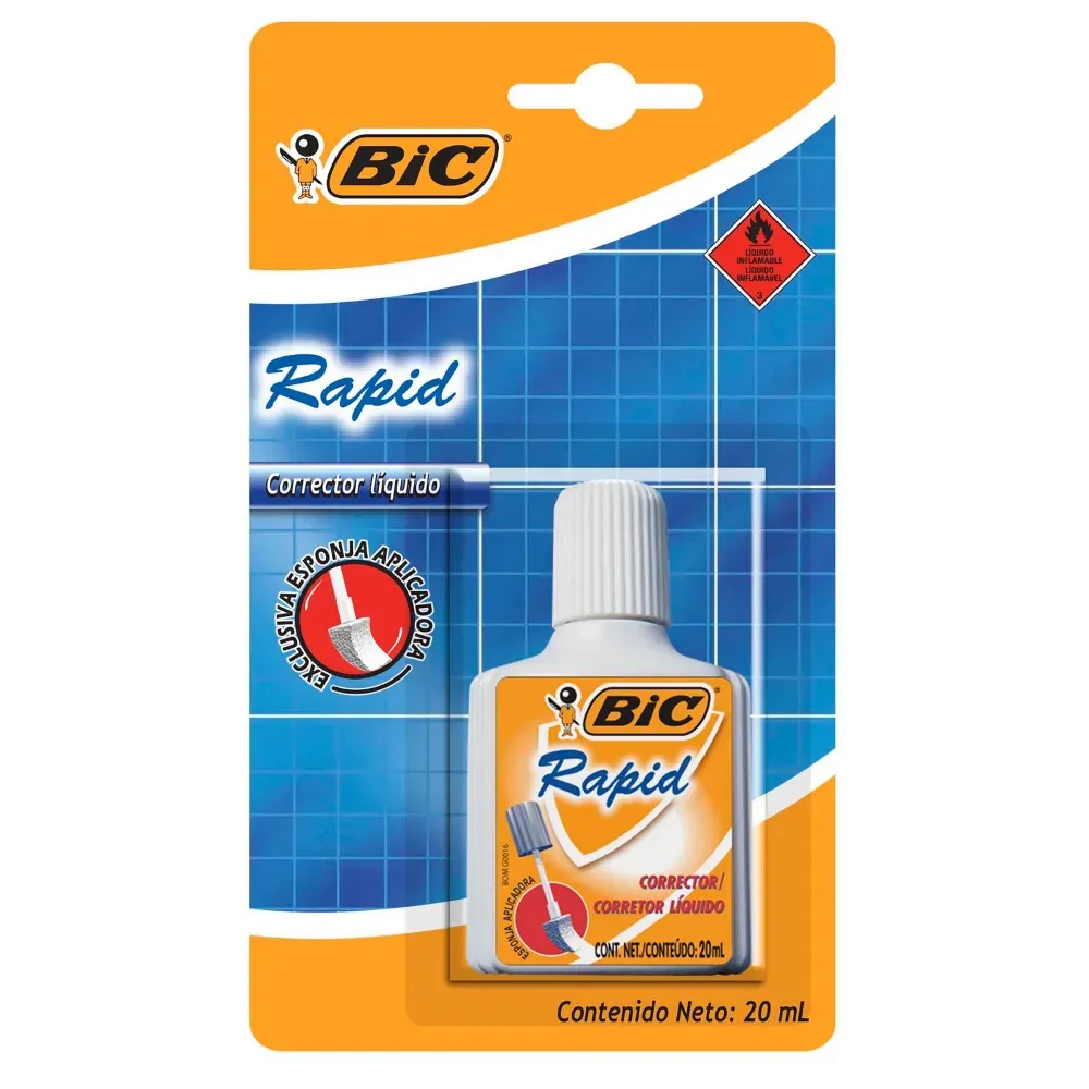 CORRECTOR LIQUIDO RAPID 20 ML BIC 1 PIEZA
