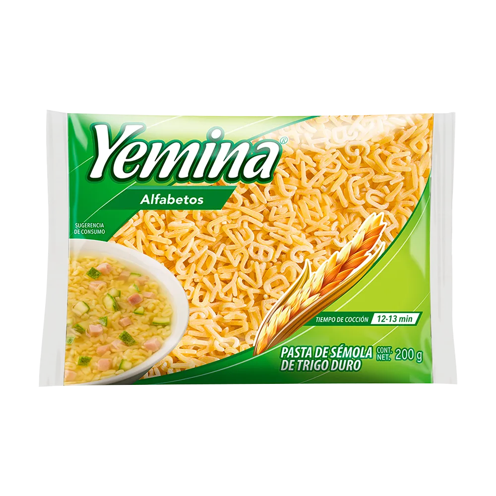 Pasta Para Sopa Alfabeto Yemina 200 G