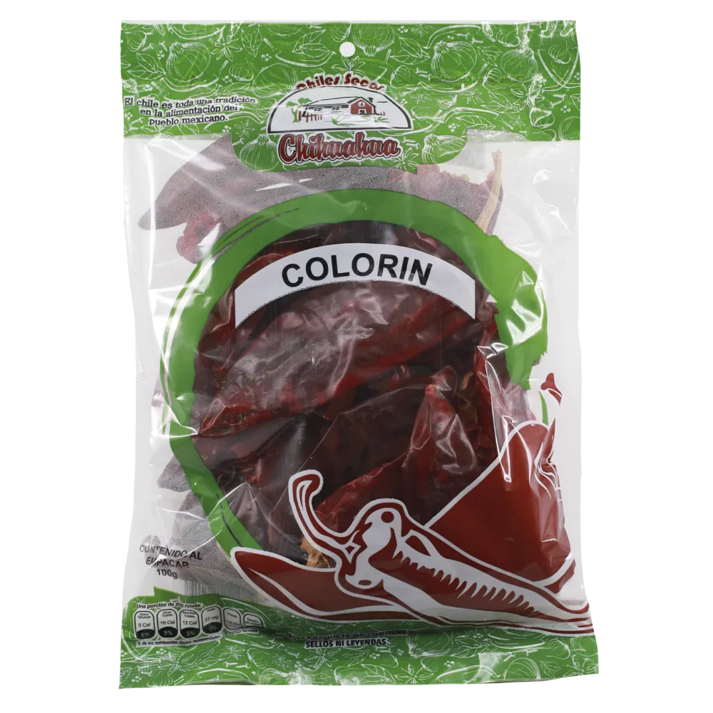 Chile Seco Colorin/Cascabel Secos Chih. 100 Gr