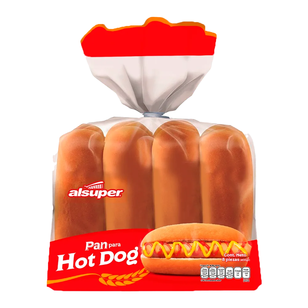 Pan Para Hot Dog Alsuper 8 Pza