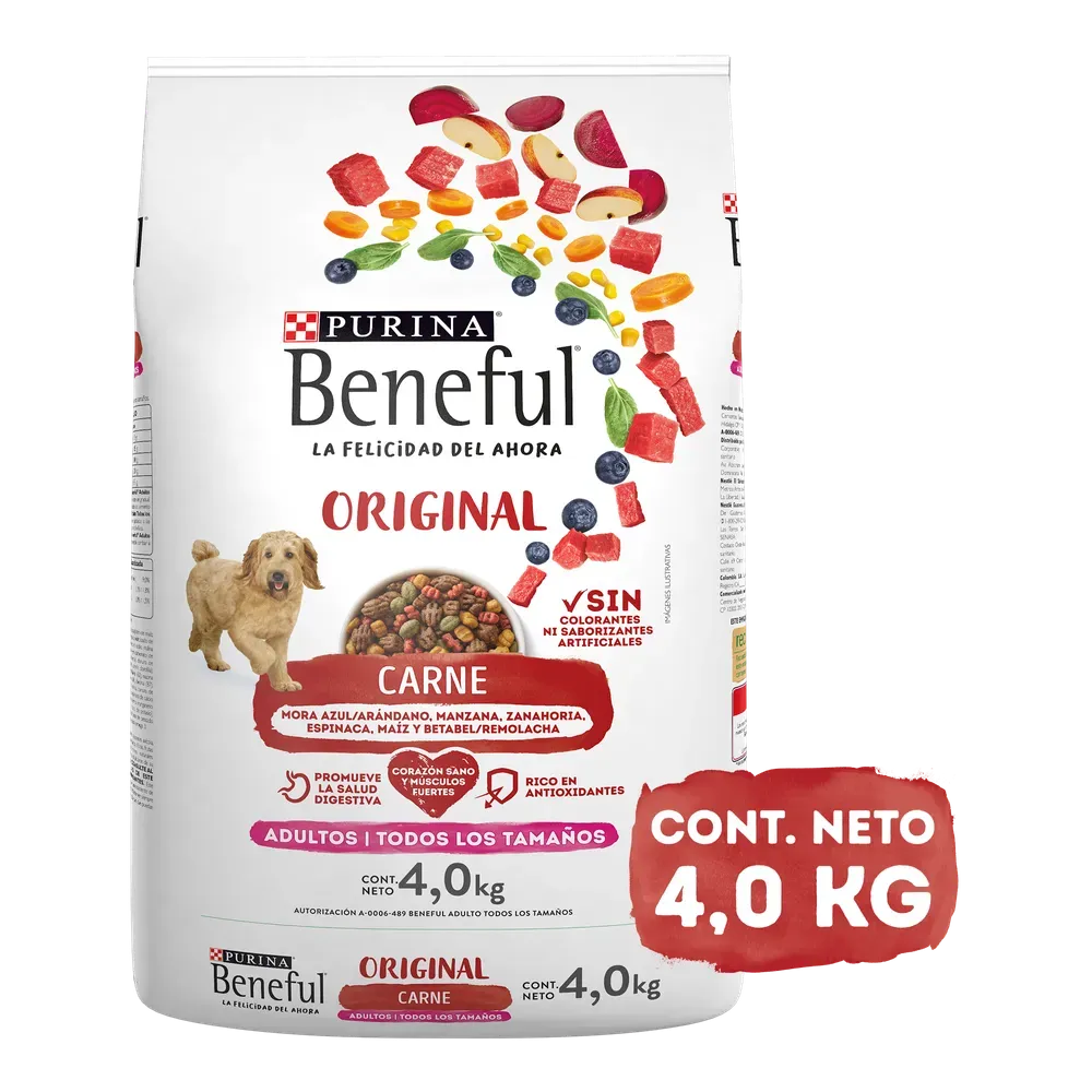 Alimento Seco Para Perro Adulto Todas Las Razas Carne Beneful 4 Kg