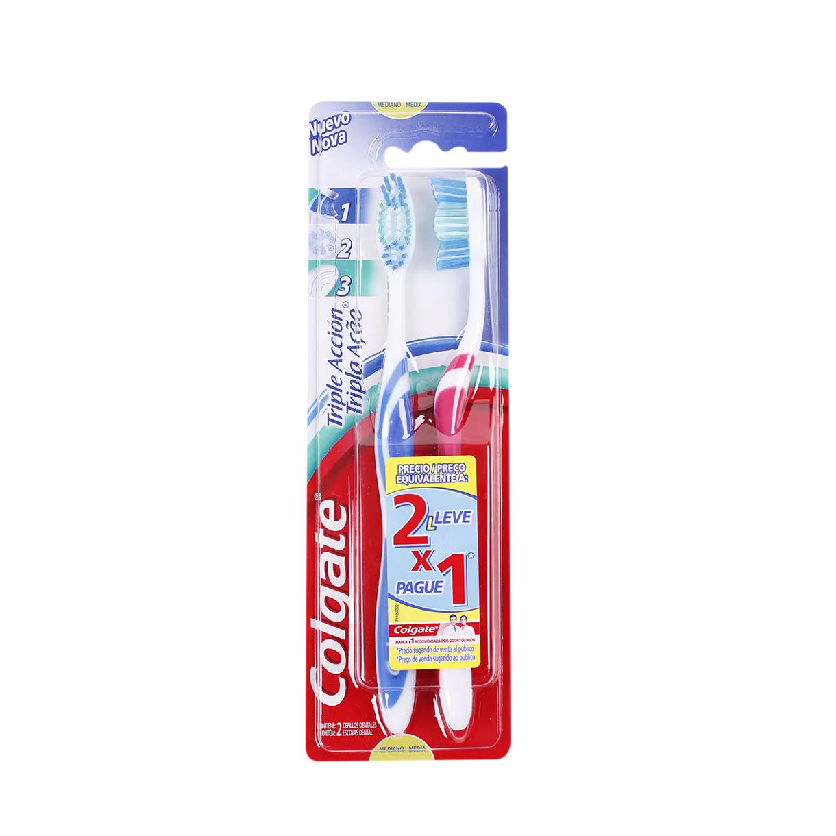 Cepillo Dental 2X1 Triple Accion Colgate 2 Pza