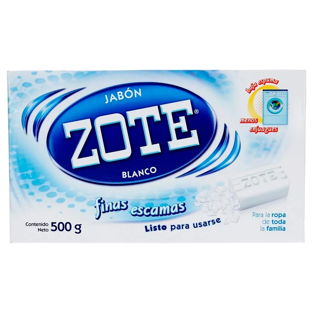 Jabon blanco Finas Escamas Zote 500 g
