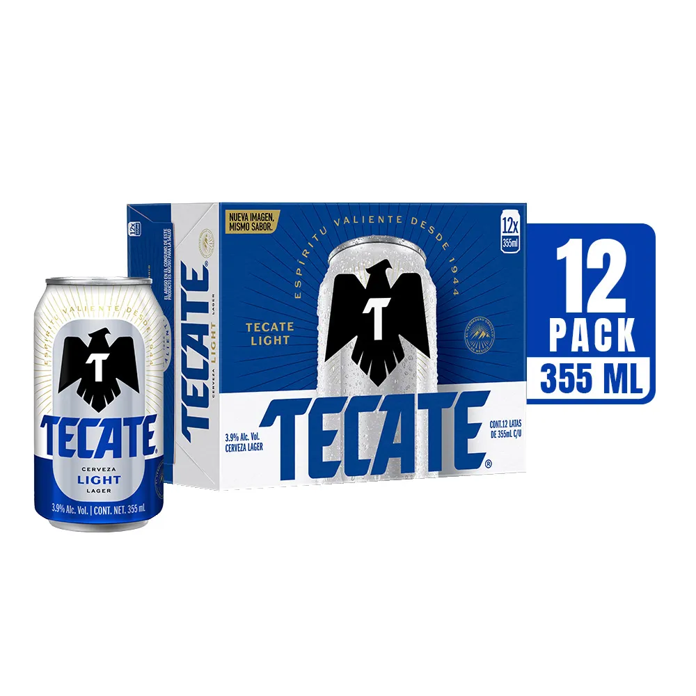 Cerveza 12Pack Lata Light Tecate 355 Ml