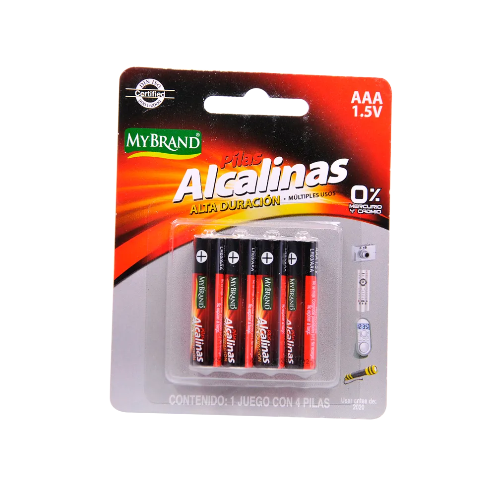 Pila Aaa Alcalina Mybrand 4 Pz