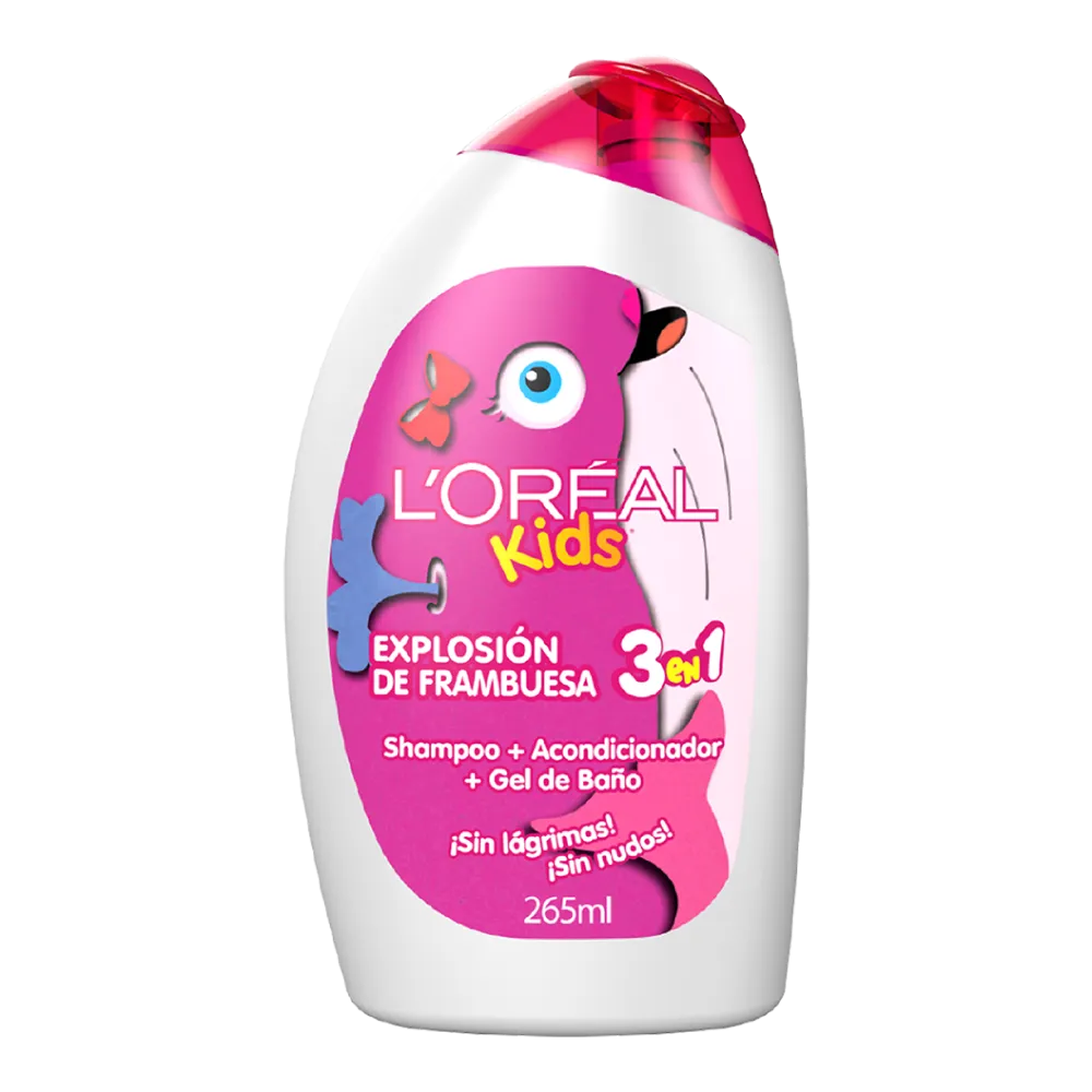 Shampoo 3En1 Frambuesa Loreal Kids 265 Ml