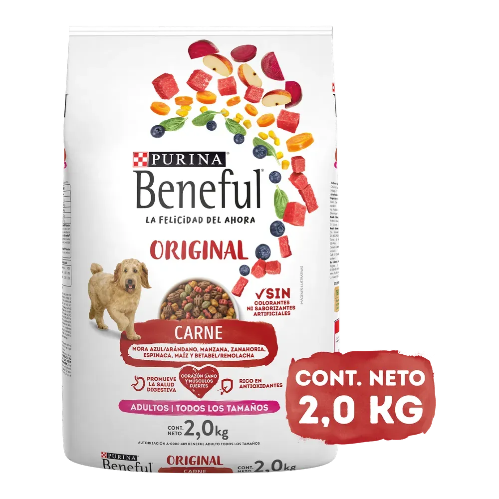 Alimento Seco Para Perro Adulto Todas Las Razas Carne Beneful 2 Kg