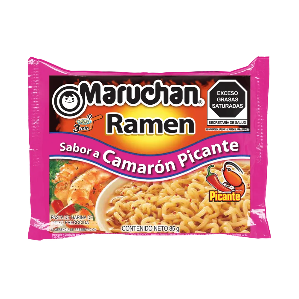 Sopa Instantanea con camarón picante Maruchan 85 g