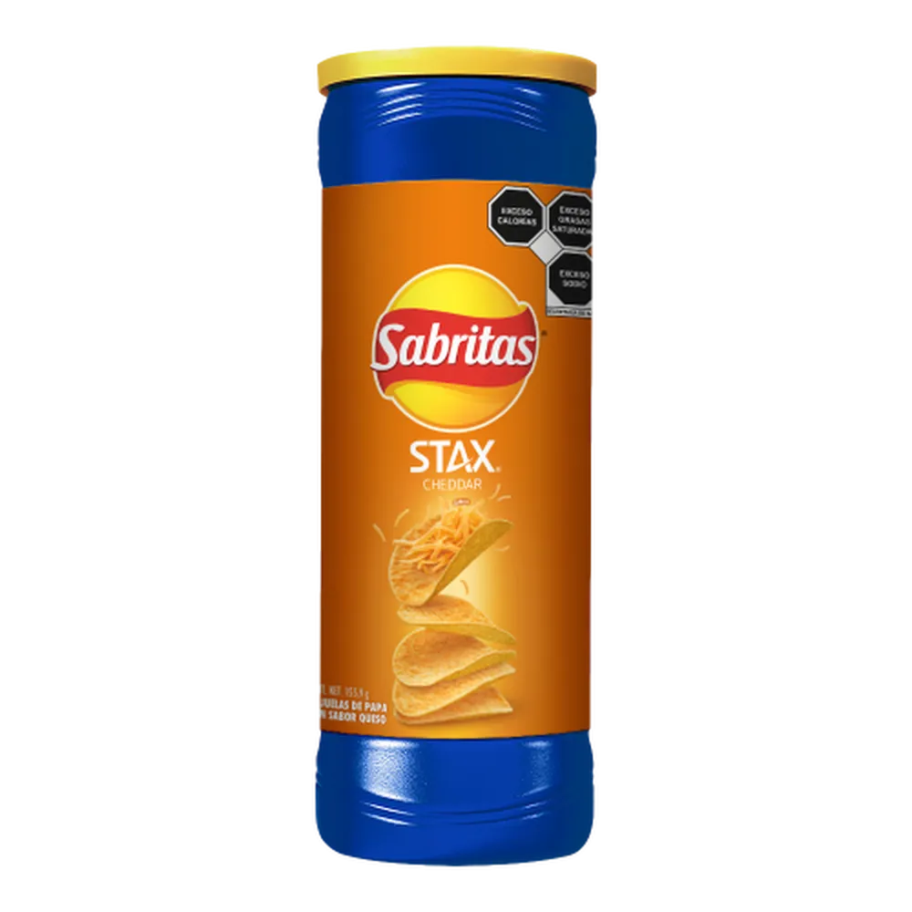 PAPAS STAX CHEDDAR SABRITAS 155.9 GRAM