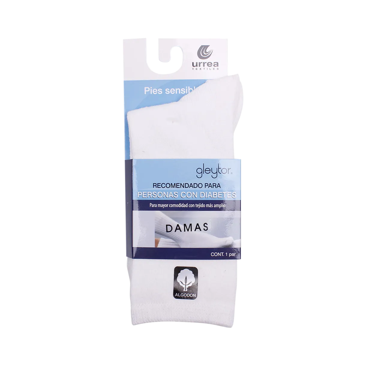 Calcetin Para Dama Diabetico Modelo 1512 Surtidos Gleytor 1 Pza