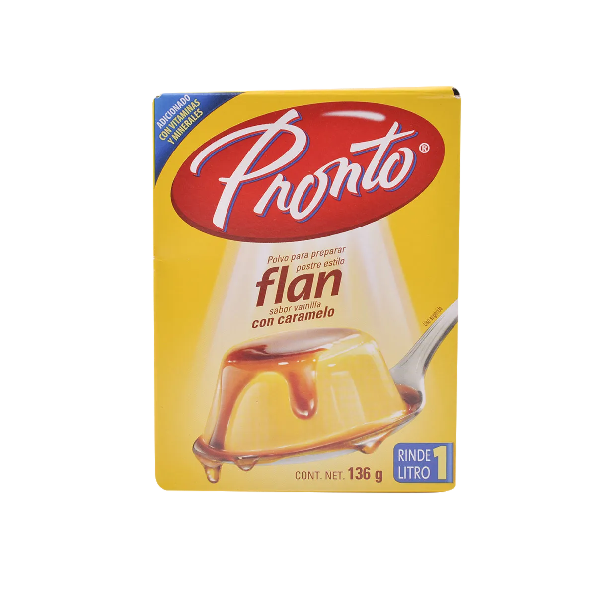 Flan Polvo Para Postre Con Caramelo Pronto 136 Gr
