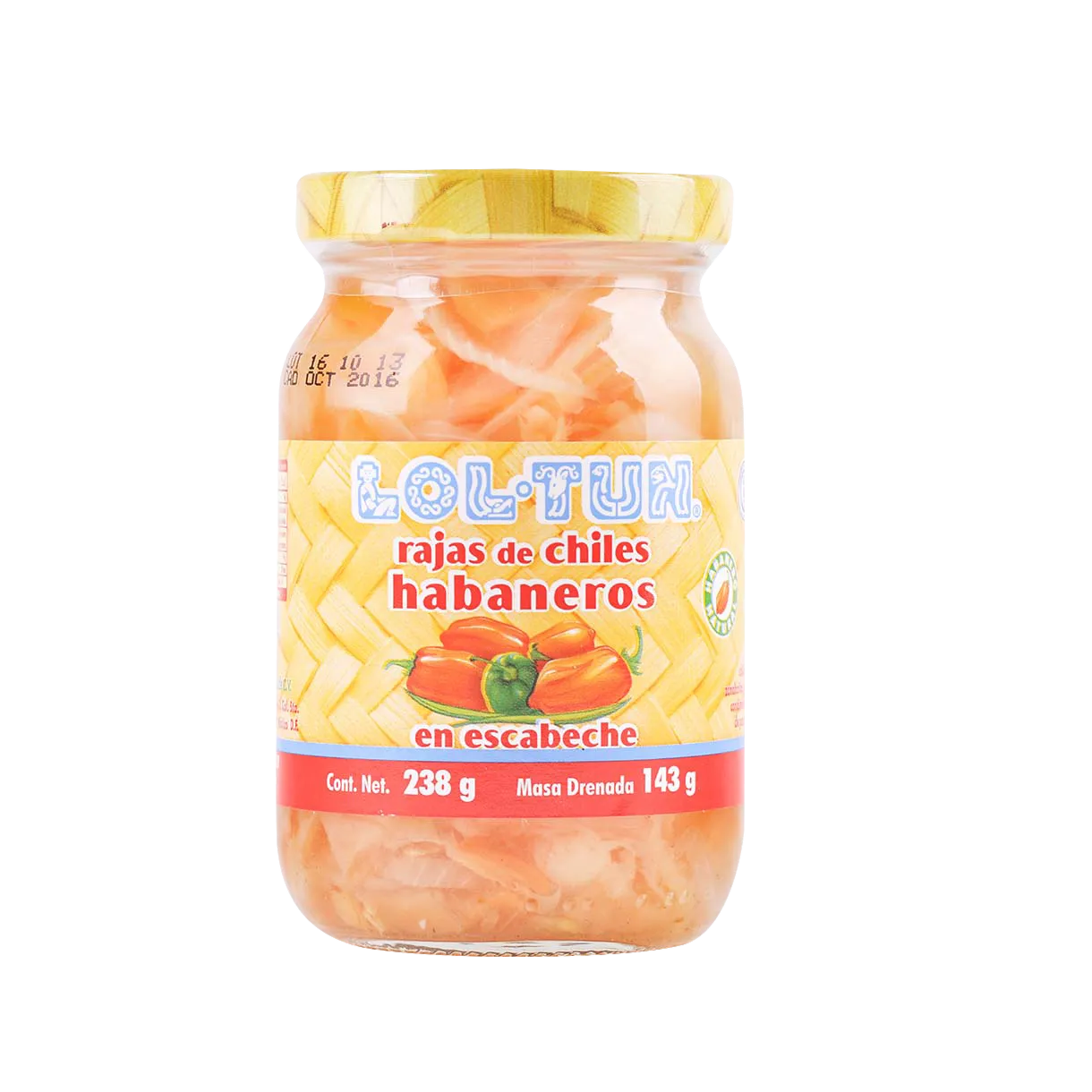 Rajas De Chiles Habaneros Lol-Tun 238 g