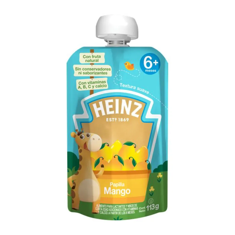 Papilla Segunda Etapa Pouch Mango Heinz 113 g