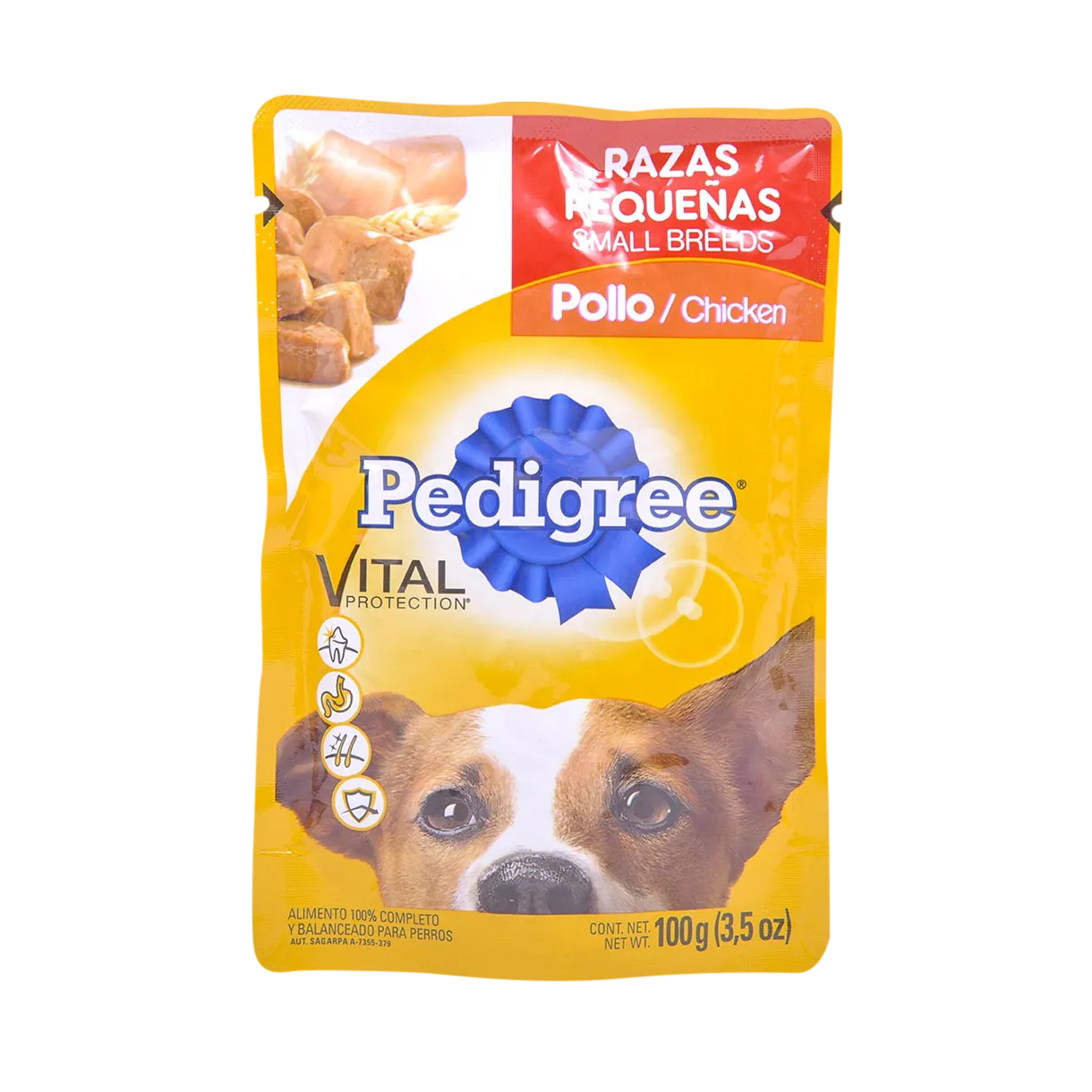 Alimento Humedo Para Perro Pouch Pollo En Filete Pedigree 100 g