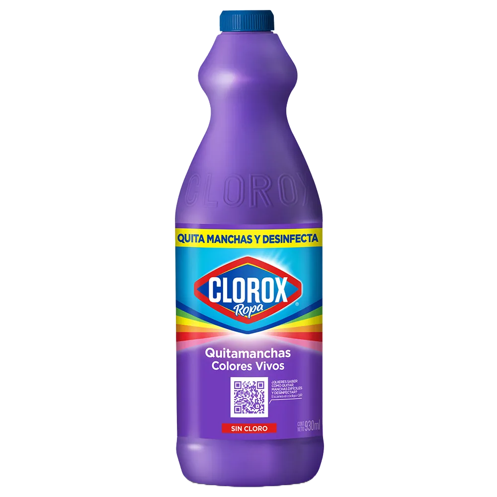 Removedor Quitamanchas Liquido Colores vivos Clorox 930 ml