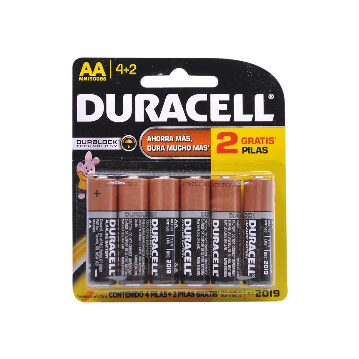 Pila Alcalina 4+2 Aa Con 6 Pzs Duracell 1 Pz