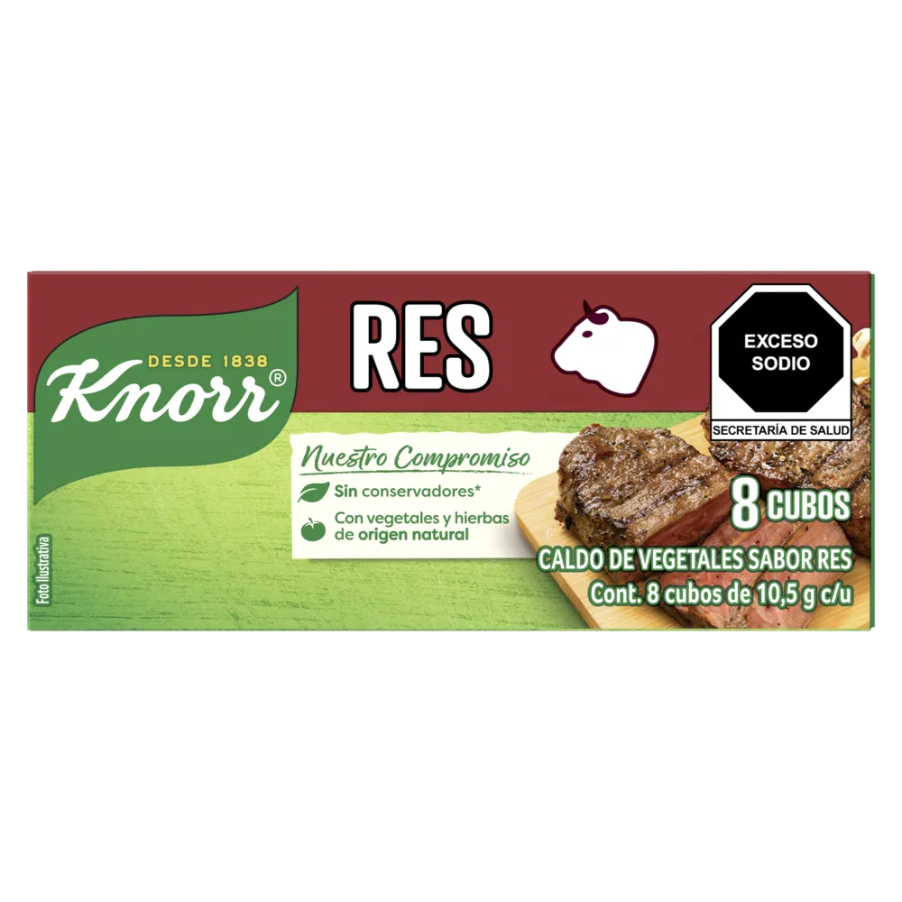 Caldo De Res 8 Cubos Knorr 88 Gr