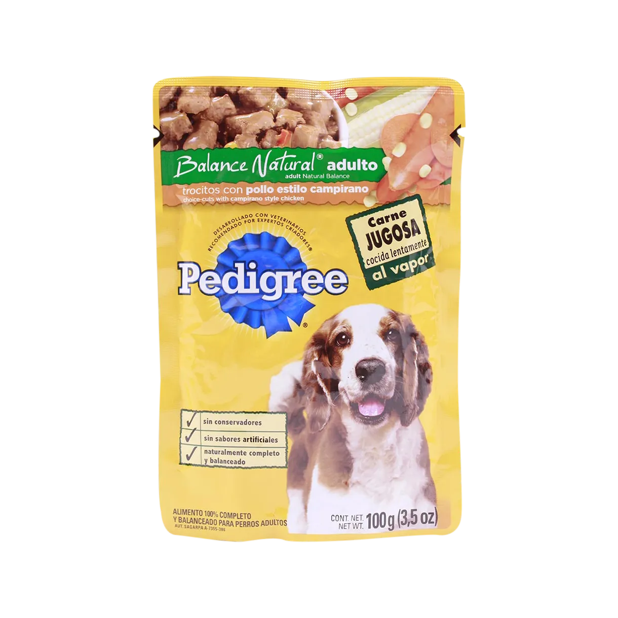 Alimento Humedo Para Perro Pouch Pollo Y Vegetales Pedigree 100 g