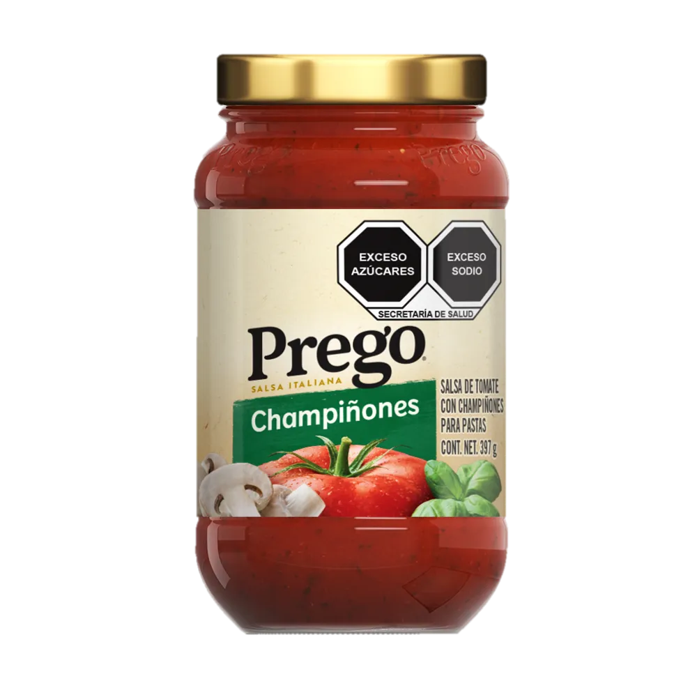 Salsa Para Pasta Champiñones Prego 397 Gr