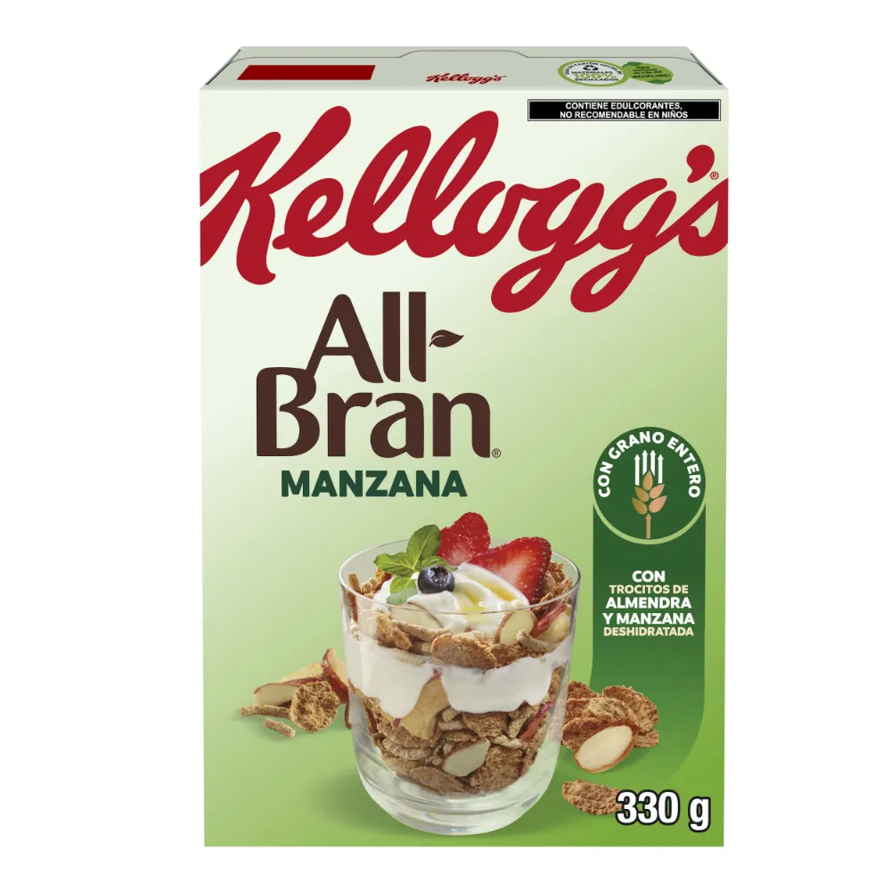 Cereal All Bran Manzana Crounch Kelloggs 330 g