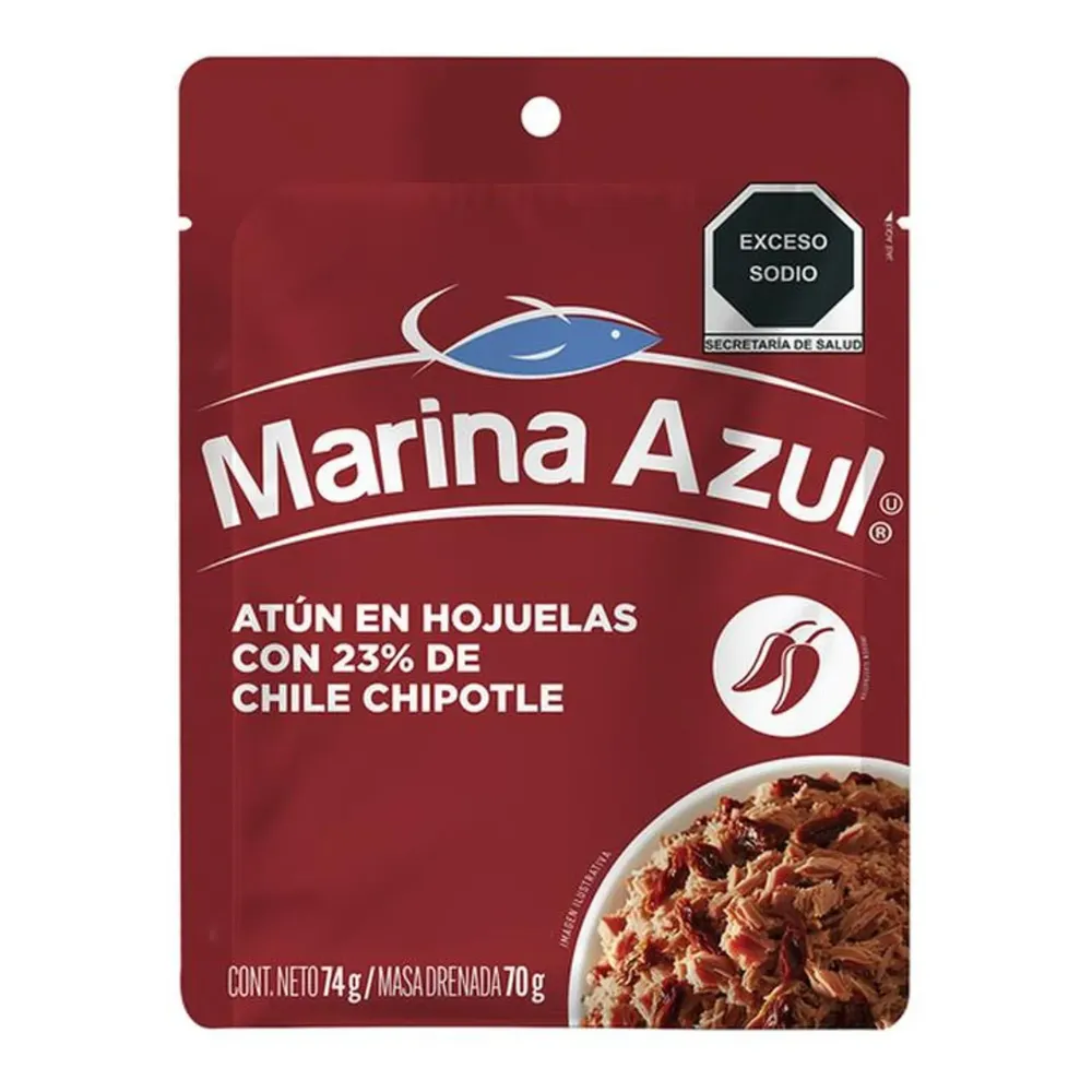 Atun Pouch Con Chipotle Marina Azul 74 g