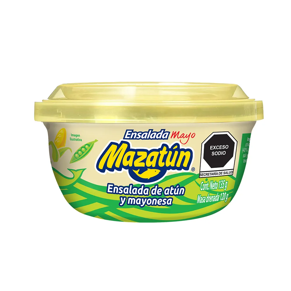 Atun Aleta Amarilla Cup Con Verduras Y Mayon Mazatun 135 g