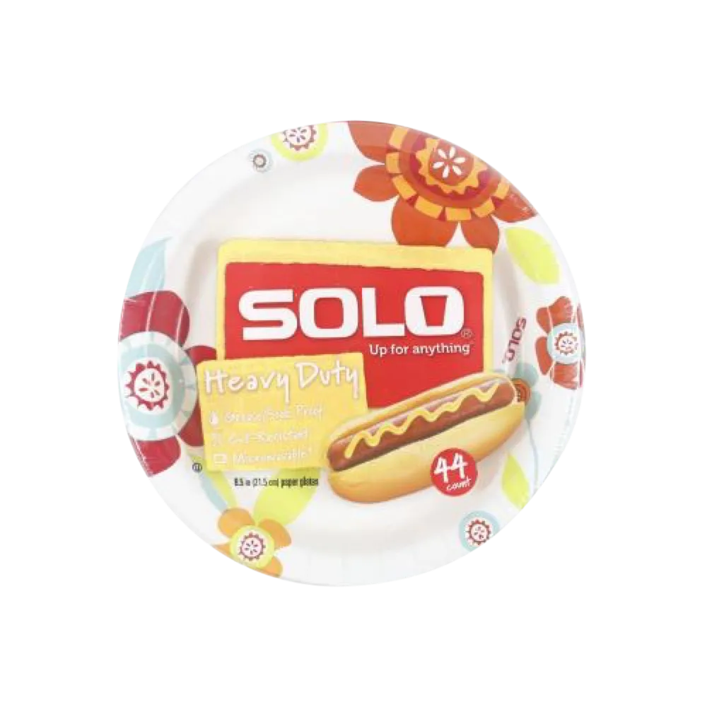 Plato Heavy Duty 8.5" Estampado Solo 44 Pza