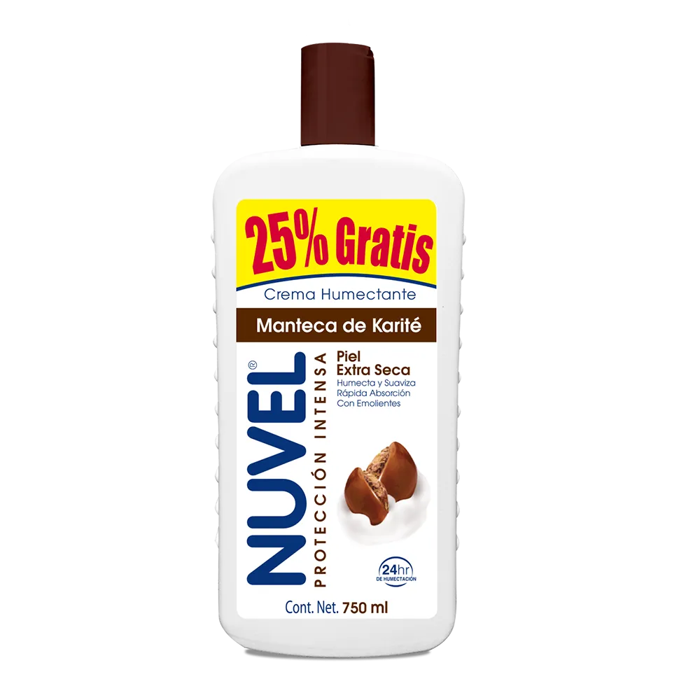 Crema Liquida Corporal Karite Nuvel 750 Ml