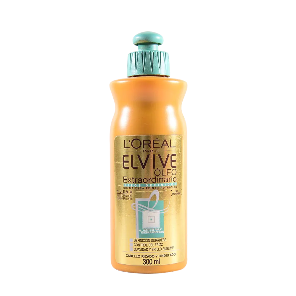 Crema Para Peinar Oleo Rizos Definidos Elvive 300 Ml